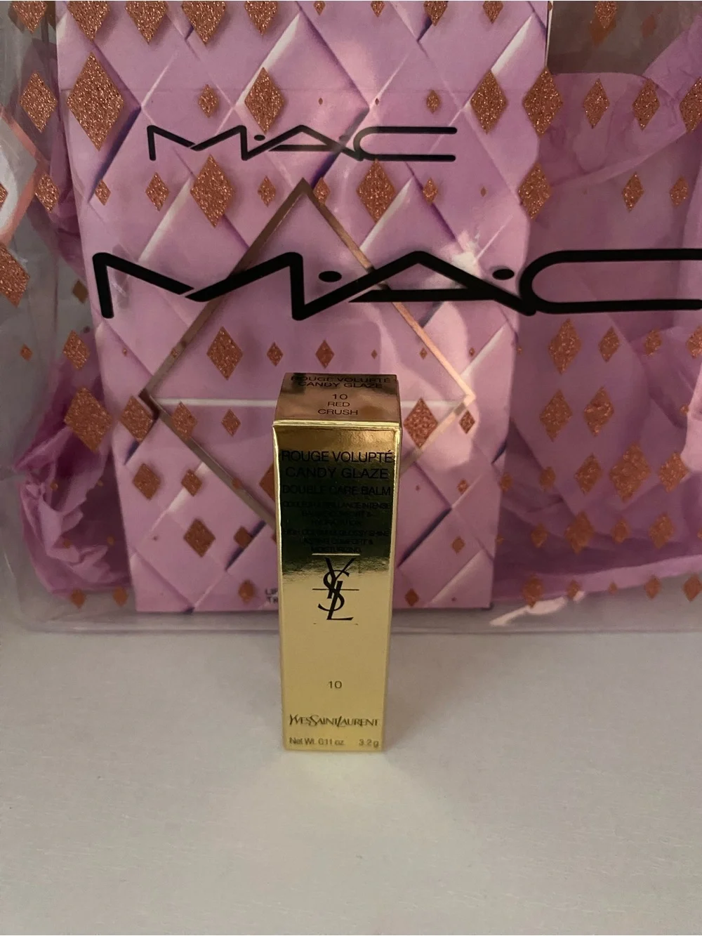 Yves Saint Laurent Rouge Volupté Candy Glaze Lip Balm - 10 Red Crush